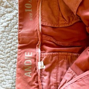 Red clay JCrew chino capri in 10 tall